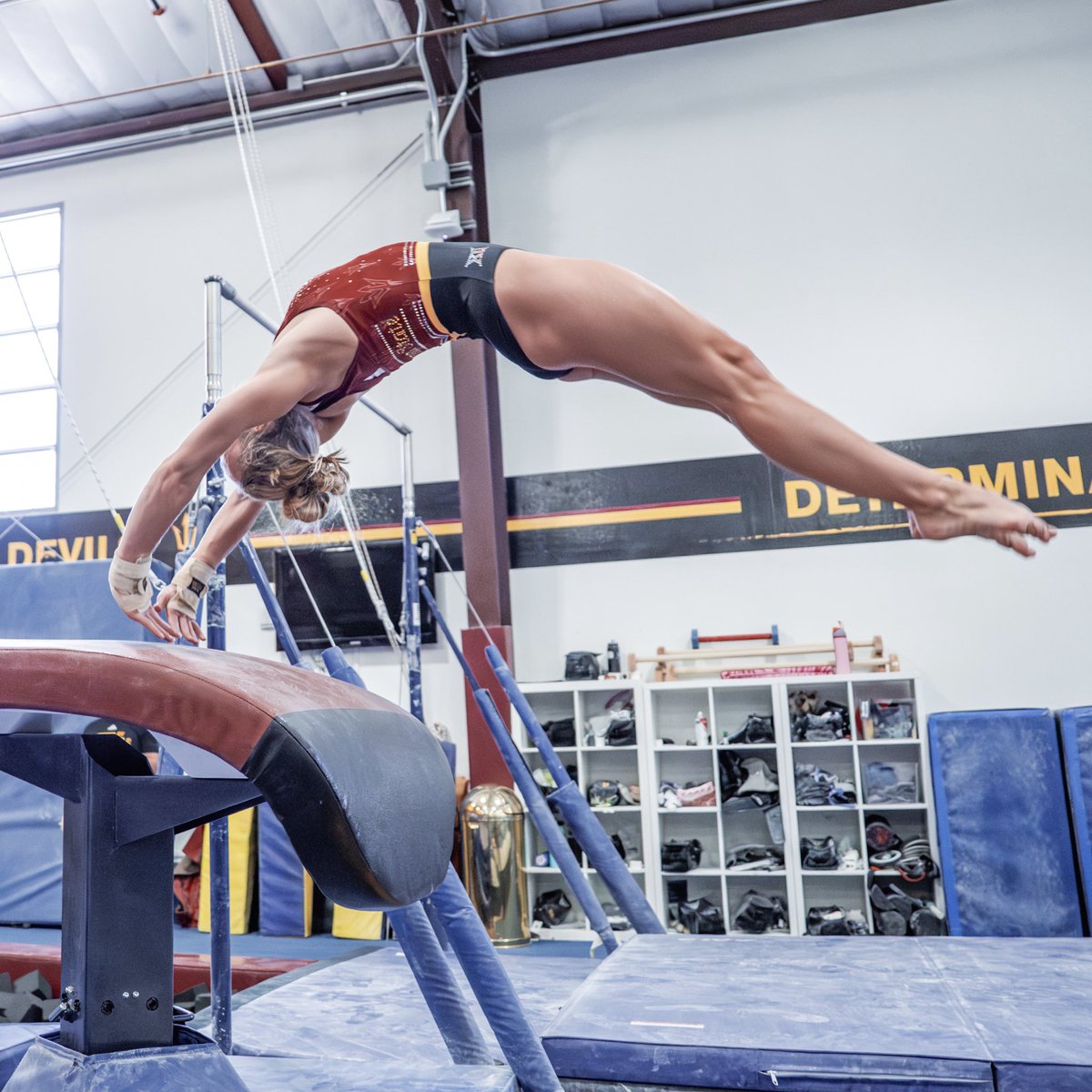 SunDevilGym's tweet photo. In action 🤸‍♀️

#GymDevils /// #ForksUp https://t.co/c4SY4xtp83