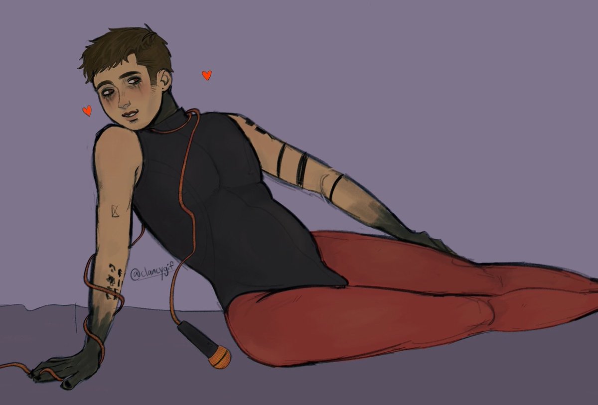 clancygif's tweet image. goodmorning g i got posessed #cliqueart