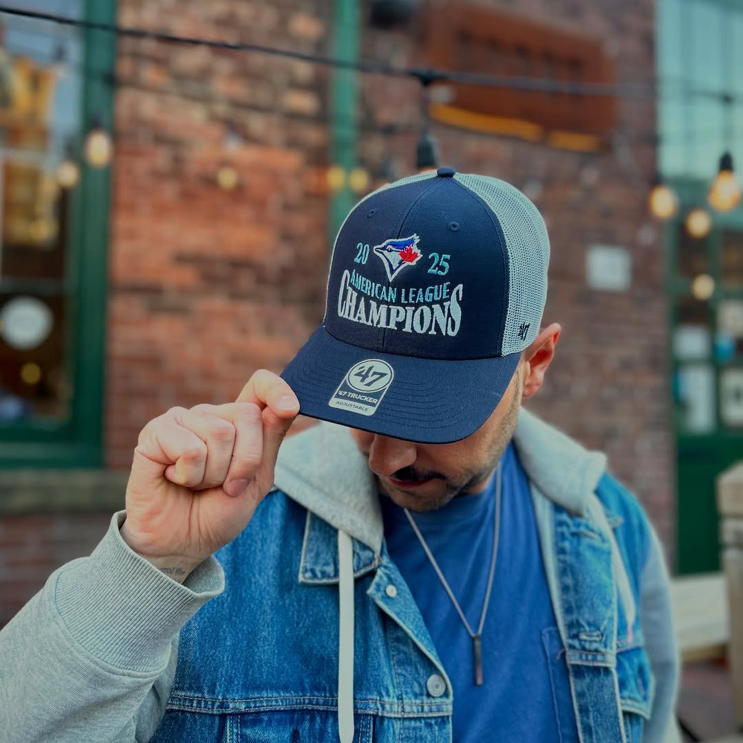 Toronto Blue Jays '47 Brand ALCS Champions Hats have arrived in time for Game 3 of the World Series! Snag yours now while you can! Limited quantities available. Go Jays go! #WANTITALL