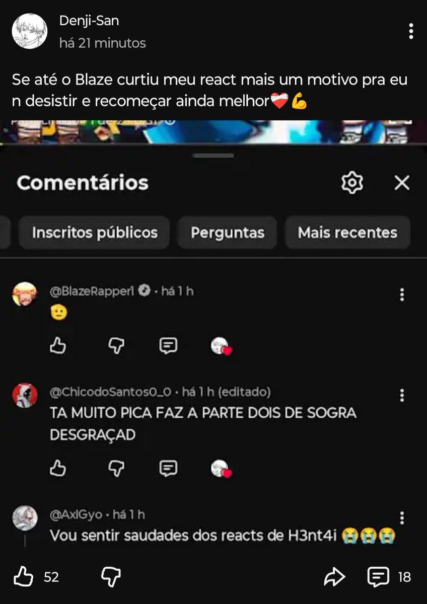 brunil643056's tweet photo. Não sei se vc ficou sabendo @D_BlazeOfficial mas esse canal de gacha fez React a sua música e vc comentou nele, e isso o incentivou, sendo que ele ontem msm sofreu um exposed de pedo e outras coisas pesadas, não acho que seja uma boa ideia ter sua imagem atrelada a isso https://t.co/wwgaMF85d2