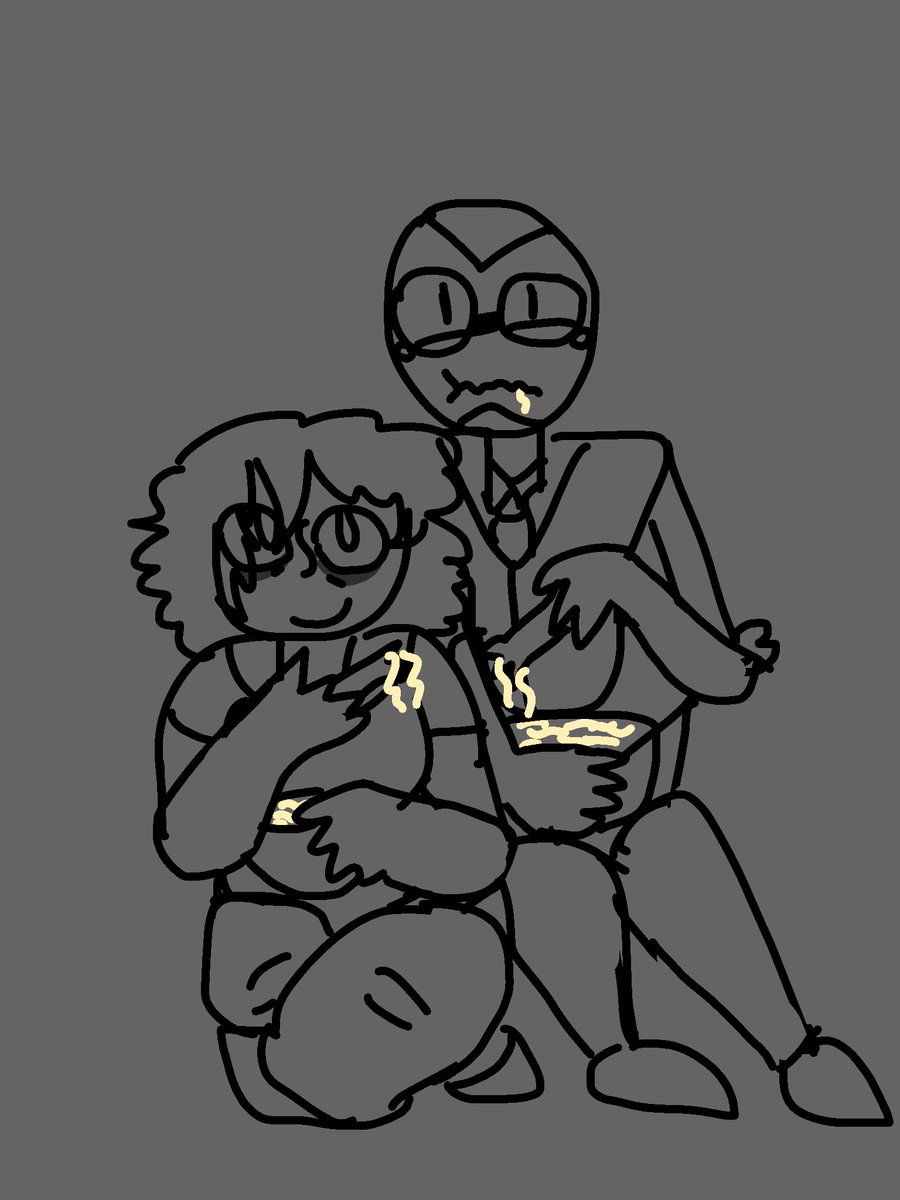 delusionedmira's tweet photo. im eating ramen and now they do too :3 #stalkerbeetle #fionnaandcake https://t.co/Hfmm6LJ17l