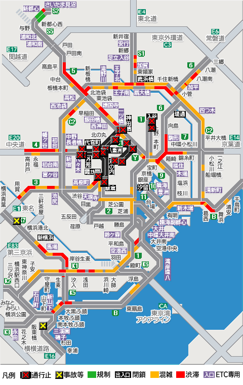 ルートマップ 中央日本　ルチエールW 公式】道路交通情報＠首都高 on X