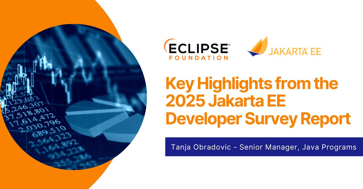 EclipseFdn's tweet image. The 2025 Jakarta EE Developer Survey Report offers the industry’s most comprehensive look at the state of enterprise Java. 
Explore the report's key findings in Tanja Obradovic's new blog post: hubs.la/Q03QlDV60 #JakartaEE #opensource