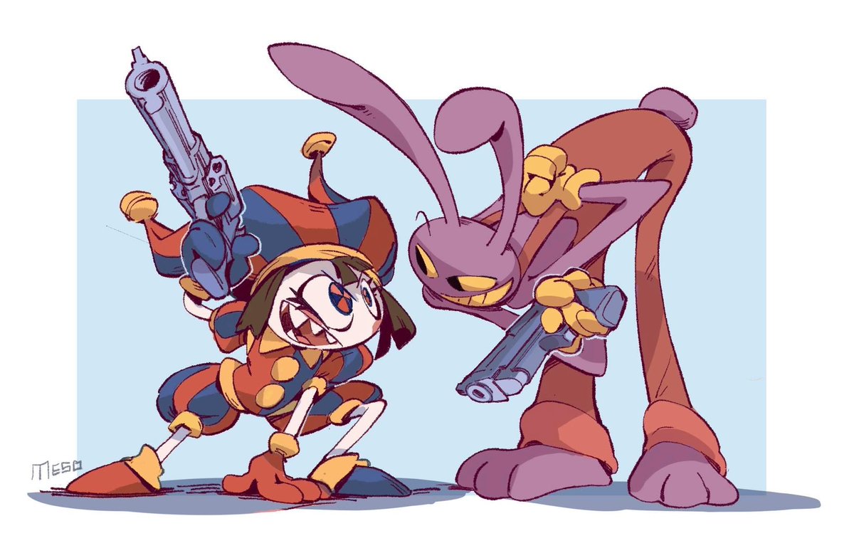 MeSOutk1's tweet image. Team Bad Guys
everyone's favourite mentally ill duo 
#TADC #tadcfanart  #pomni #funnybunny