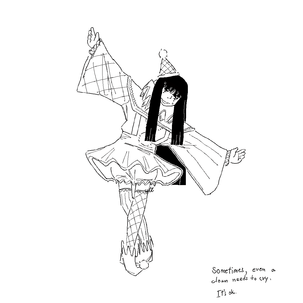 wuwult's tweet photo. clown girl #oc - sophie☆ - ピエロ女子OC - ソフィー☆ https://t.co/mPAlavl6lJ