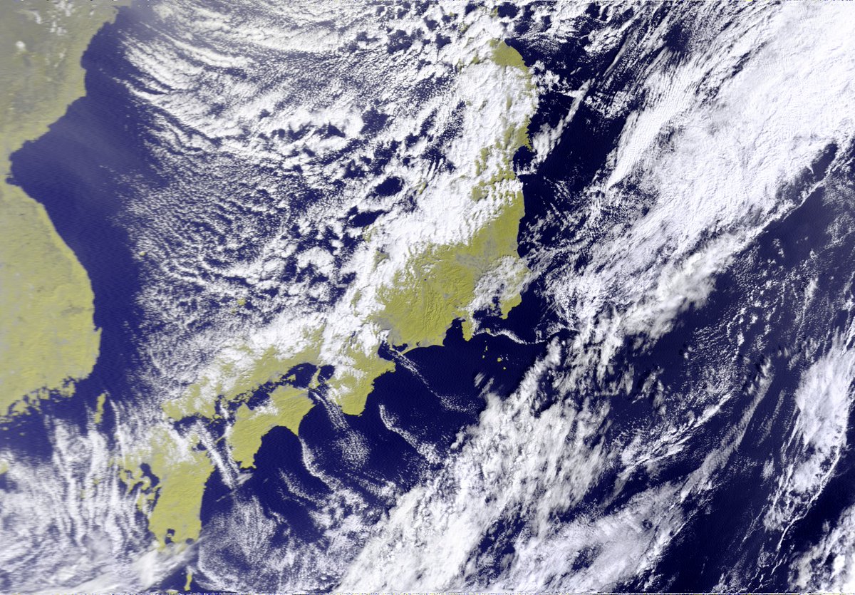 jr3rdh's tweet image. おはようございます。
08:50頃通過の欧州宇宙機関の気象衛星Metop-B
からの受信画像です。
ご安全に、良い一日を・・・。
Metop-B HRPT 1701.3MHz 46E #SatDump