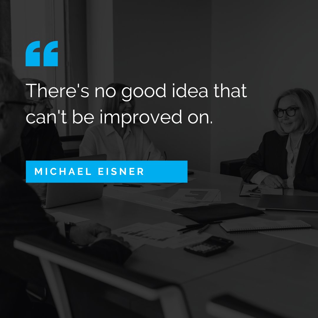 swifttechllc's tweet image. "There's no good idea that can't be improved on." - Michael Eisner