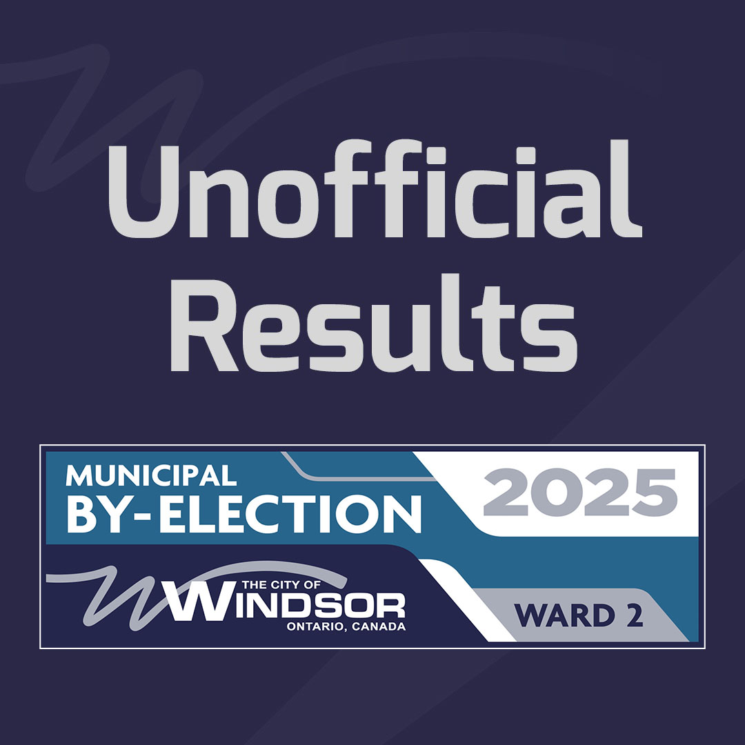 Upon closing of the polls at 8:00 p.m. on October 27, 2025, unofficial live Ward 2 by-election results will be posted here as they become available: results.citywindsor.ca The official results of the by-election will be posted later this week once they have been certified. #YQG