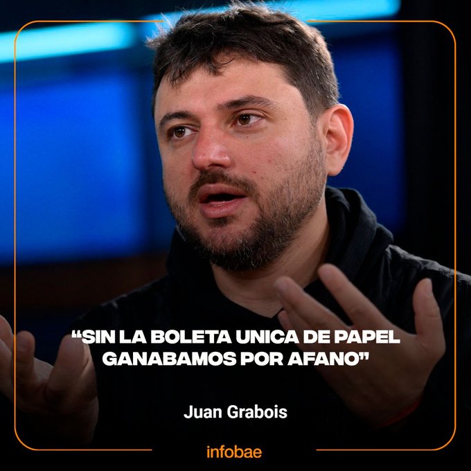 PROFUNDO PENSAMIENTO DE GRABOIS.
 "NUESTRO PARTIDO GANABA POR AFANO EN LAS URNAS ELECCIONES ANTERIORES"
CONVENGAMOS QUE HABIA MUCHOS MAS ARGENTINOS BOLUDOS. A la final le doy la razón a Milei