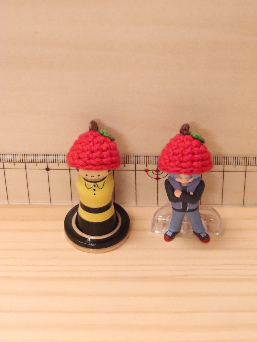 こけス工房さんからこけスちゃんをお迎えしました〜♥️
今までうちにいたトランクスにしか入らなかった一番小さいサイズの帽子が、こけスちゃんにぴったり入りました✨
早速そのサイズのりんご帽子をせっせと作り、お揃いでかぶせてみました🥰
こちらを3Sサイズとし、次回から店頭に並べます♫