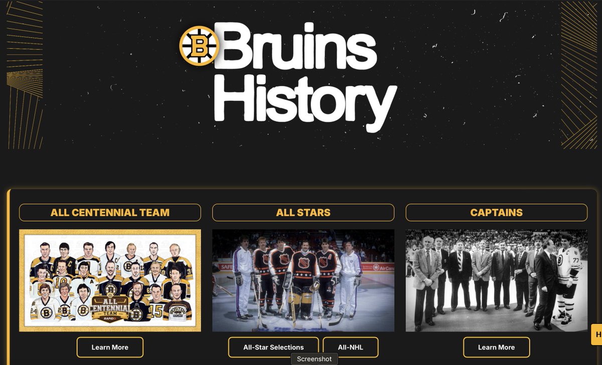 mikecommito's tweet image. The @NHLBruins just launched a history website and it's fantastic. With everything from the history of the spoked B to registries for Hall of Famers and jersey numbers, it has everything to get your Bruins history fix. I wish it was around when I was writing Bruins 365, but I'm…