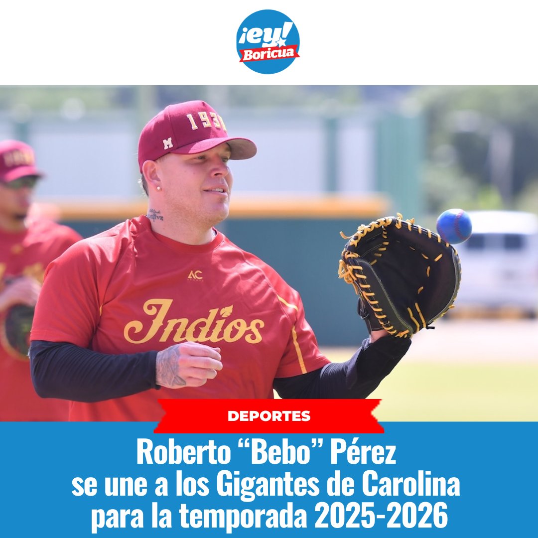 eyboricuapr's tweet image. ⚾ Roberto “Bebo” Pérez se une a los Gigantes de Carolina

El receptor boricua y ganador de dos Guantes de Oro en las Grandes Ligas reforzará al equipo para la temporada 2025-2026.

🔗 Lee más 👉 ow.ly/jx2V50XiERc

#BeboPérez #GigantesDeCarolina #LBPRC #BéisbolBoricua