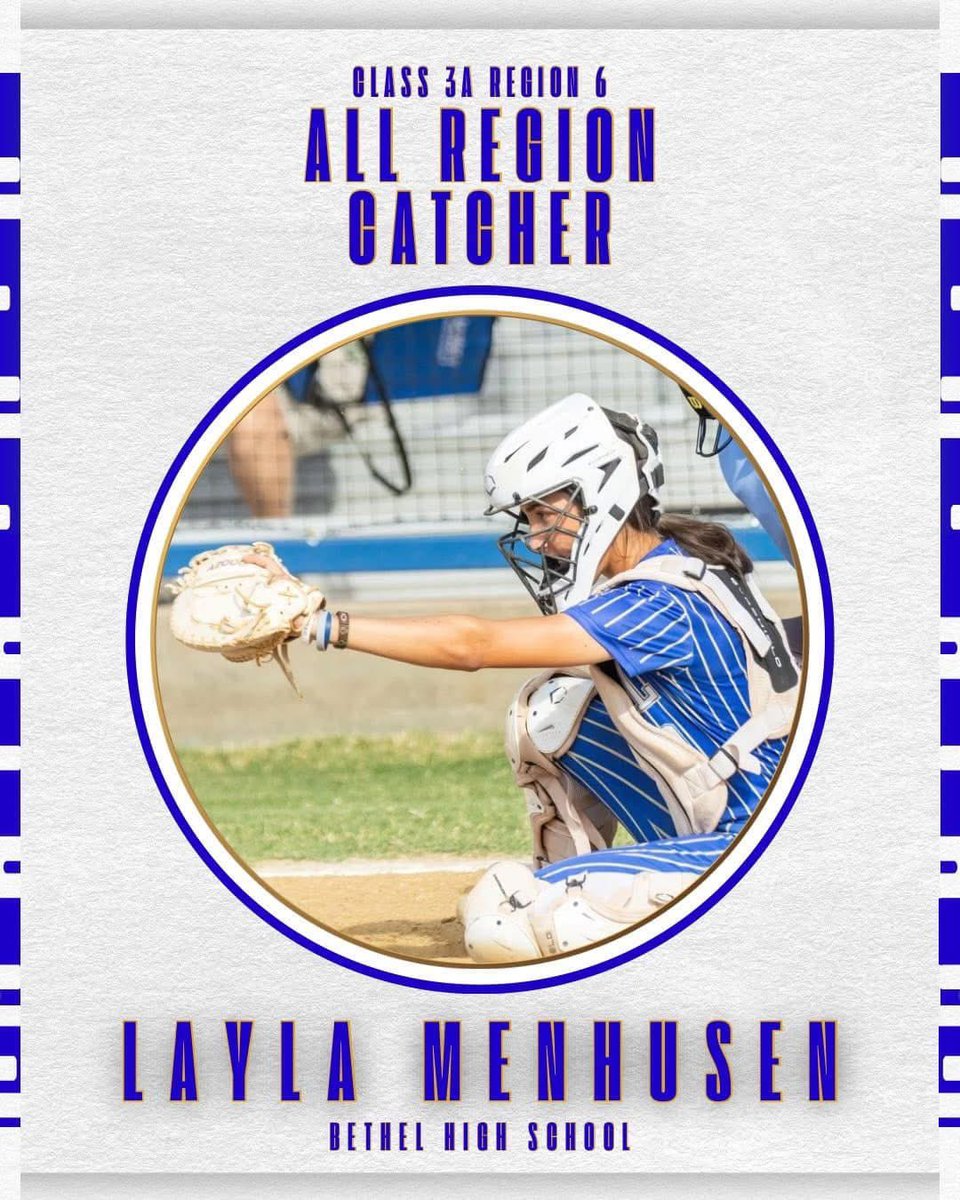 🌟 ALL REGION CATCHER 🌟 

Thank you to the coaches who voted me All Region Catcher!

Shout out to my teammates and coach who also made all region.

Outfield <a href="/AvaGascon22/">Ava Gascón</a>
Outfield Lilly Jordan
Utility <a href="/PaytonEpperley/">Payton Epperley</a>  
Coach <a href="/coachsatt/">Tara Satterfield</a> 

#allregion #catcher 

<a href="/coachsatt/">Tara Satterfield</a>