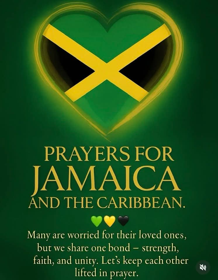 PMACampbell's tweet photo. 🙏🏾 Pray for Jamaica 🇯🇲 &amp; any other countries in the path of Hurricane Melissa 🌪 https://t.co/fixYZ0E67k