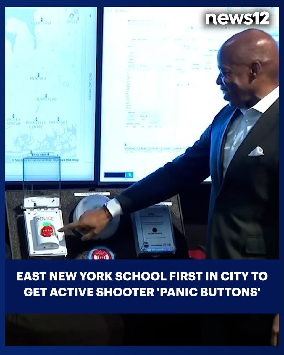 News12BK's tweet image. FIRST PRESS: A East New York school is the first in NYC to get panic buttons that will directly connect the school to emergency services in active shooter scenarios. 

#News12 #Brooklyn #PanicButtons #EastNewYork #Education #Schools #Safety

bit.ly/43Ha0EX