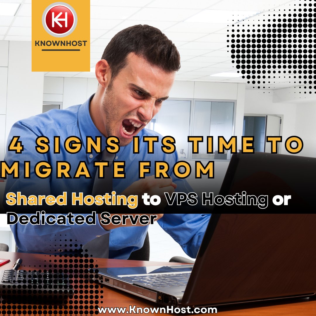 KnownHost's tweet image. 4 Signs It’s Time to Migrate from Shared Hosting to VPS Hosting or Dedicated Servers 
Shared hosting is a great, budget-friendly starting point for new websites. 

#migrate
#time
#options
#vps
#dedicatedserver
zurl.co/laVEG