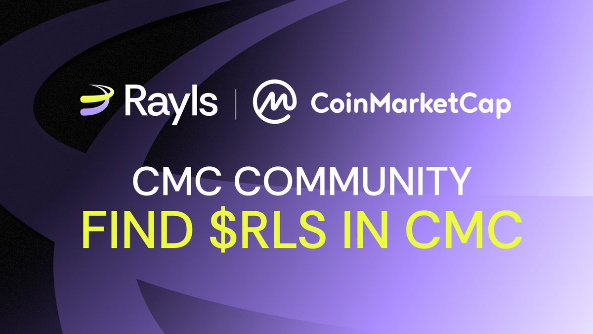 GM Web3

$RLS is now listed on <a href="/CoinMarketCap/">CoinMarketCap</a>!
The entire global financial system is being rebuilt onchain. Rayls tokenization of everything. Banks, assets, and money itself are all part of this massive shift.
Positioning <a href="/RaylsLabs/">Rayls</a> at the center of this new world.

Follow