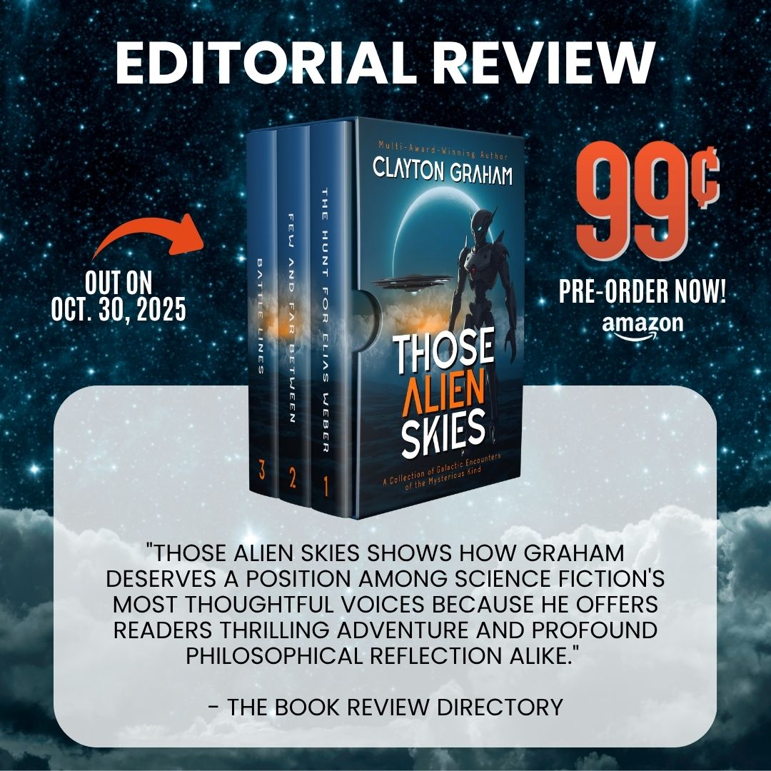 bookishspotlyt's tweet image. &quot;... thrilling adventure and profound philosophical reflection alike.&quot; ~ The Book Review Directory
#Preoder for #99cents
Out on OCT. 30!
mybook.to/thosealienskie…

#mustread #sciencefiction #scifi #suspense #thriller
#spaceopera #alieninteraction #scifireads 
@CGrahamSciFi