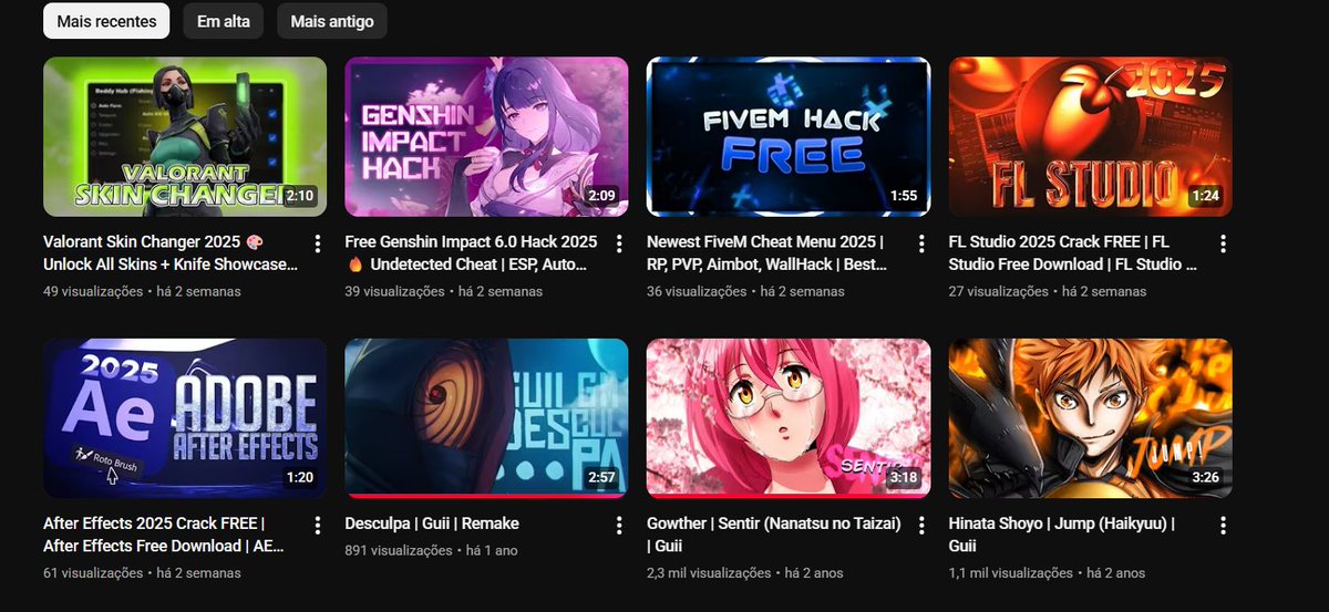 Rapaziada,  faz duas semanas que hackearam meu canal e não consegui recuperar por suporte, estava gravando algumas coisas e preparando para voltar, quem conseguir retuitar marcando o <a href="/Google/">Google</a> <a href="/googlebrasil/">Google Brasil</a> <a href="/YouTube/">YouTube</a> <a href="/YouTubeBrasil/">YouTube Brasil</a> <a href="/YouTubeCreators/">YouTube Creators</a> <a href="/YTCriadores/">YouTube Criadores</a> <a href="/gmail/">Gmail</a>