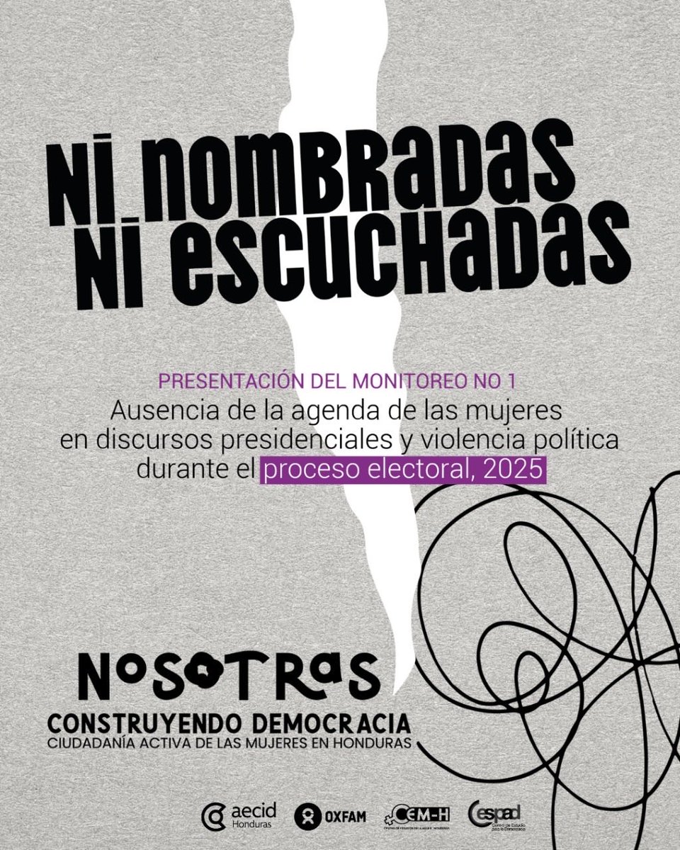 “NI nombradas, NI escuchadas".

 ¿Dónde está la agenda de las mujeres en las elecciones 2025?  
Monitoreamos los discursos presidenciales. 

El hallazgo principal: casi ausencia total.
 Esta semana revelamos los datos completos del informe. 

#NiNombradasNiEscuchadas