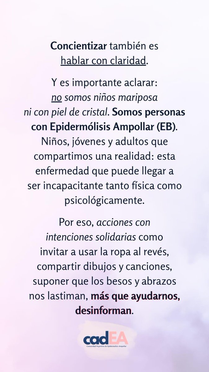 franklehrcava's tweet photo. El sábado empezó la semana de la epidermolisis, padecimiento que tiene mi esposa. Ante la desidia y el abandono que hay hace años, se formó una comunidad que funciona como sistema de apoyo, contactos y contención para personas que padecen EB en el país. comunidad.ea en ig. https://t.co/t1zhSXFnne