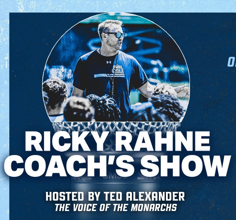 Tonight's edition of The Ricky Rahne Coach's is available now on our website espnradio941.com.  Scroll down to the audio vault and find it at the "ODU Sports Podcast Network". 

<a href="/ODUSports/">ODU Athletics</a> <a href="/ODUFootball/">ODU Football</a> <a href="/TedAlexanderodu/">Ted Alexander</a> <a href="/JacksonSports/">Scott Jackson</a>