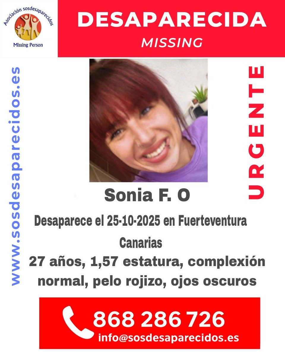 🆘 DESAPARECIDA
#sosdesaparecidos #Desaparecido #Missing #España #Fuerteventura #Canarias
Fuente: sosdesaparecidos
Síguenos <a href="/sosdesaparecido/">ALERTA DESAPARECIDOS</a>
