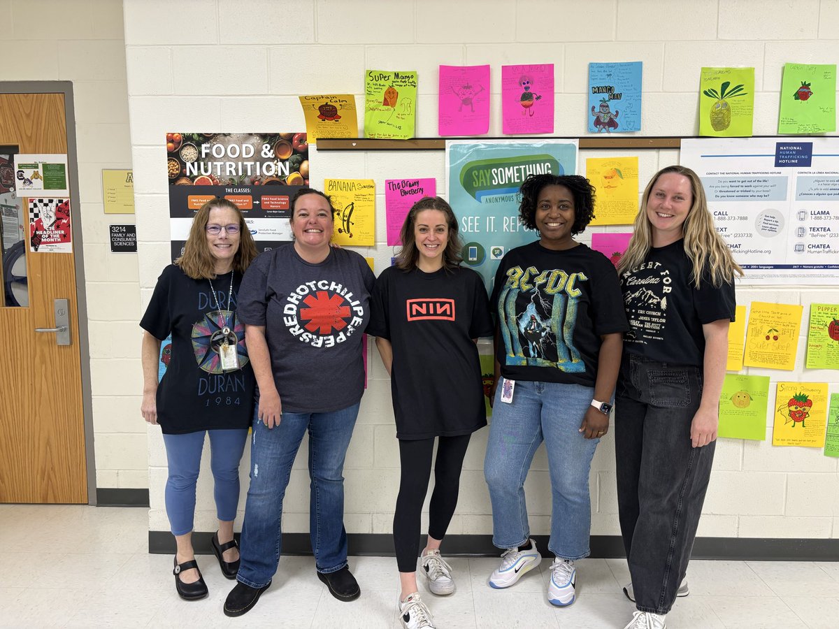 ApexHigh_CTE's tweet image. 🎸 Kicking off CTE Spirit Week with Band T-Shirt Day… the first stop on our CTE World Tour! 🌎🤘 #CTERocks #CTESpiritWeek #CTEWorldTour #ApexCTE