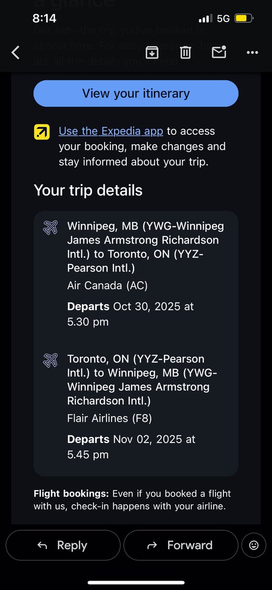 thewidowmaker55's tweet photo. @Expedia can you add flight numbers to this email? https://t.co/CJ3i04ESBp