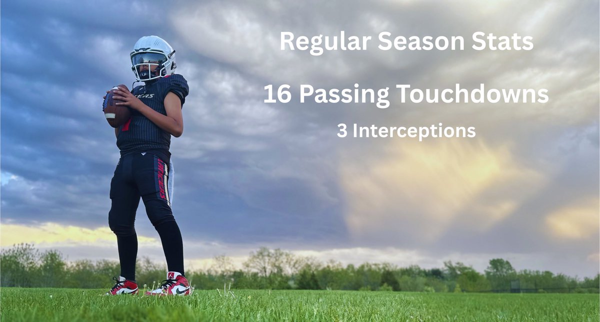 Koa_Stokes's tweet photo. Regular season update. 16 passing touchdowns, 1 rushing touchdown, 3 interceptions. Playoff bound! @QBUniverseQBU @QBHitList https://t.co/Ejr52gNwUk