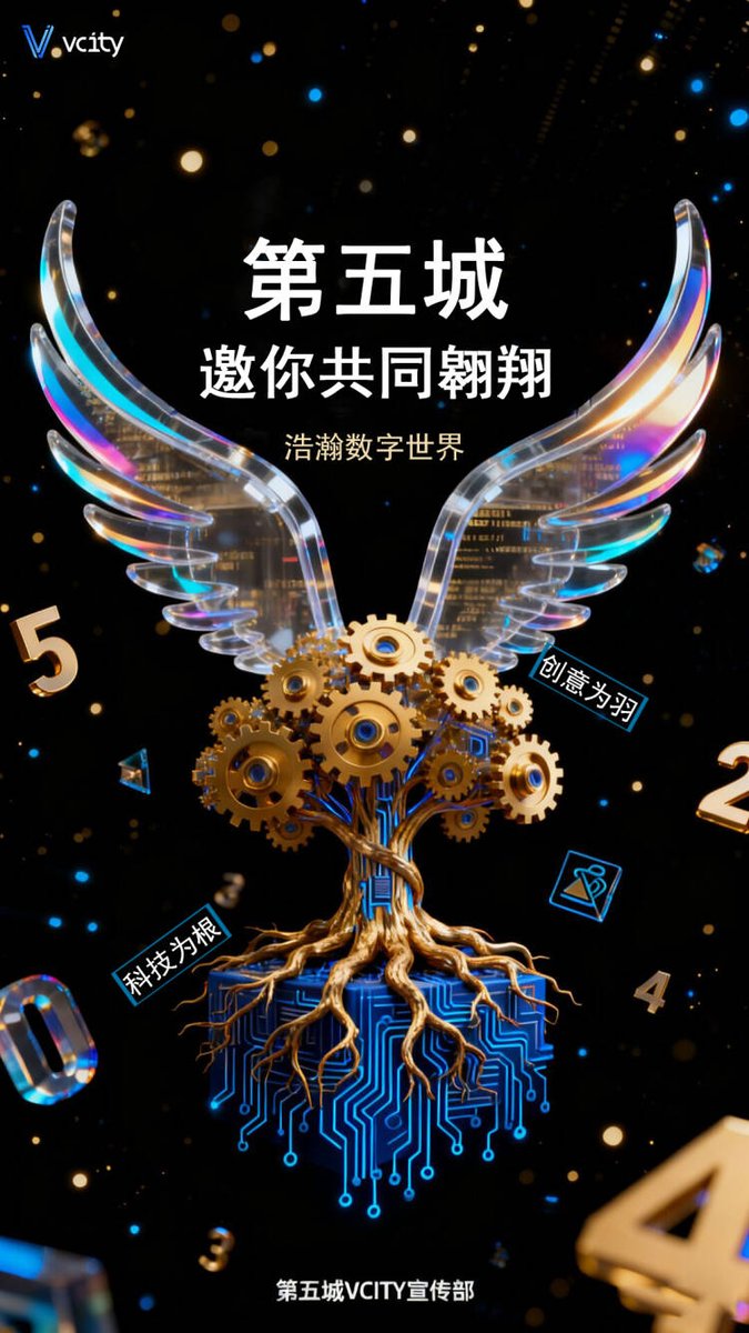 tairen63's tweet photo. 浩瀚数字世界
科技为根
创意为羽
第五城邀你共同翱翔

#第五城 #vcity #元宇宙 #meta5 https://t.co/qzrNIWcU9q