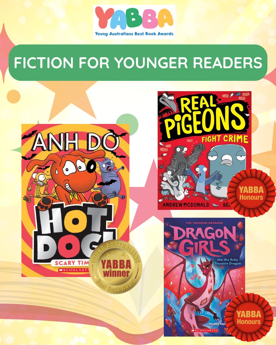 ⭐️Congratulations to the winning books in the 2025 YABBA Awards – Fiction for Younger Readers! Congratulations to the authors, illustrators and publishers!