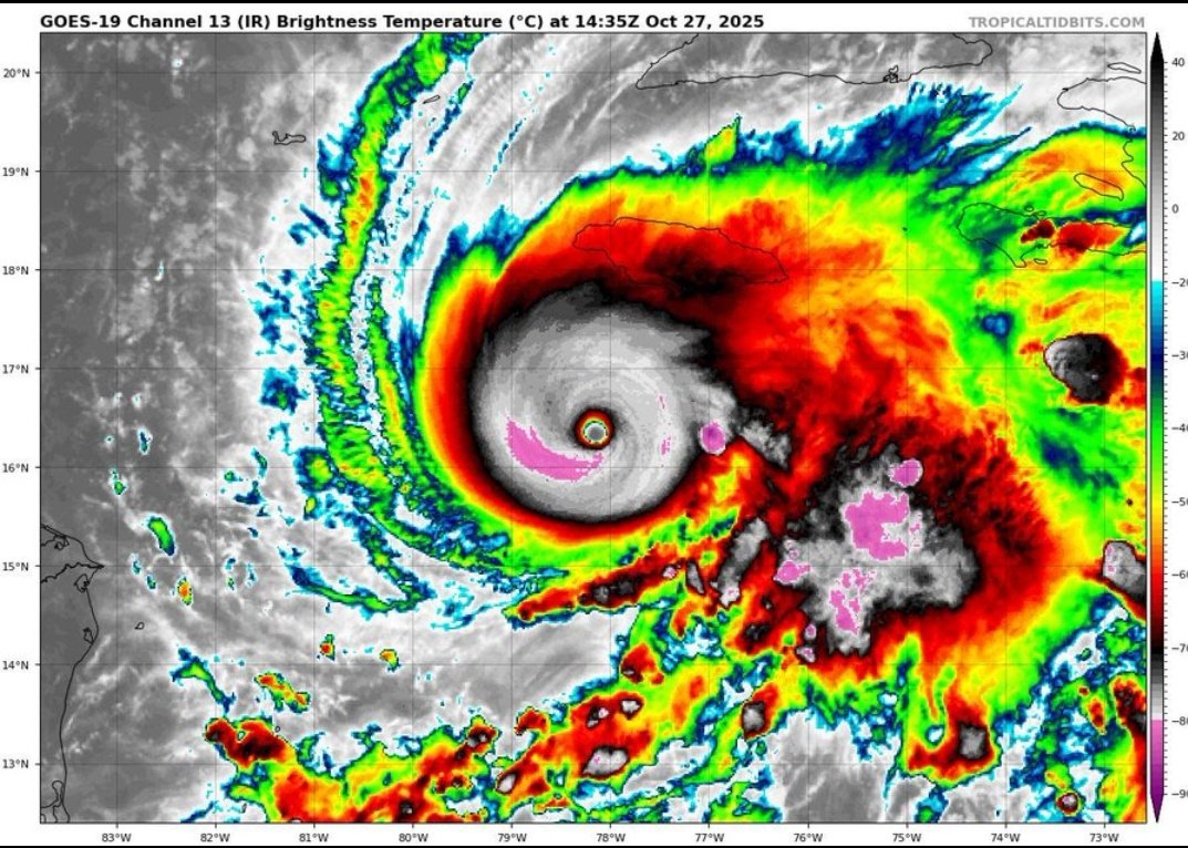 #Melissa es un Huracán de gran intensidad 👇

‼️Manténgase informados‼️ #PreparadosYAlertas, para enfrentar la fuerza de este peligroso evento meteorológico. 

#DefendiendoCuba🇨🇺💪❤️