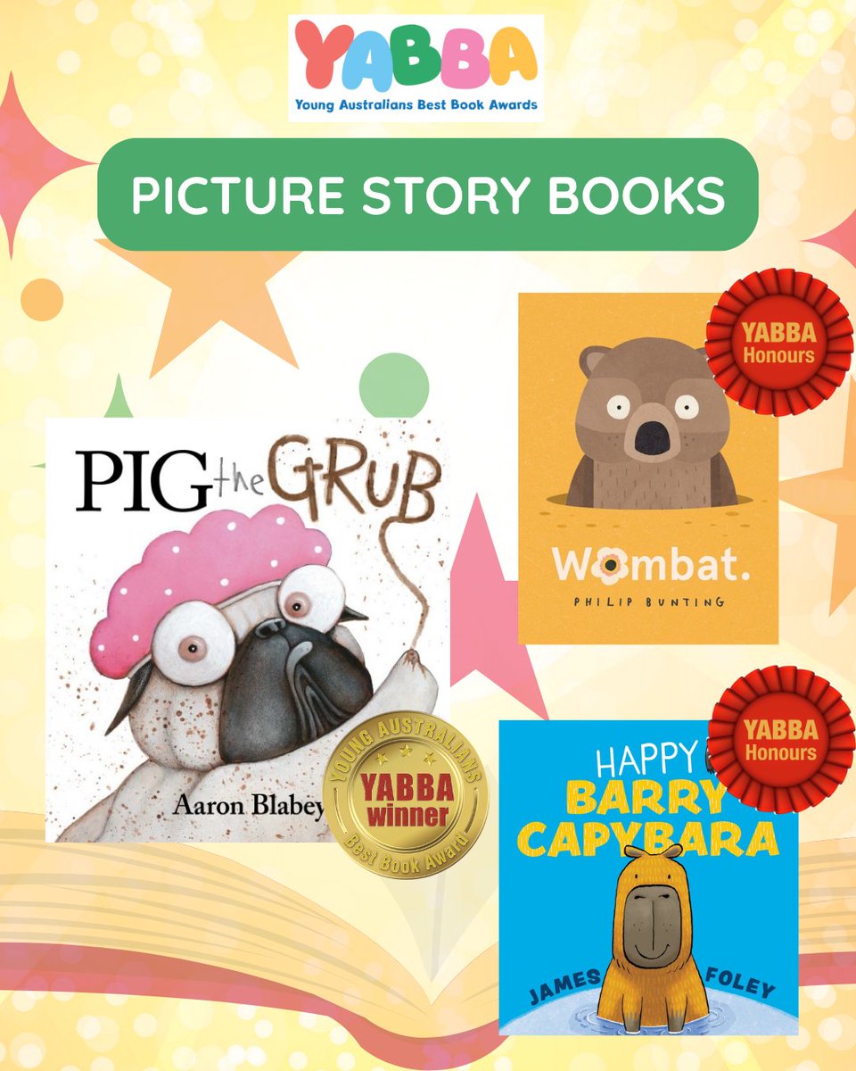 ⭐️Congratulations to the winning books in the 2025 YABBA Awards – Picture Storybooks! Congratulations to the authors, illustrators and publishers!