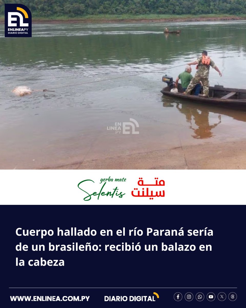 enlinea_py's tweet image. El cuerpo sin vida hallado dentro de una bolsa de arpillera en el río Paraná pertenecería a un ciudadano brasileño, aunque aún no pudo ser identificado. La víctima presenta un orificio de disparo de arma de fuego en la cabeza.
enlinea.com.py/cuerpo-hallado…