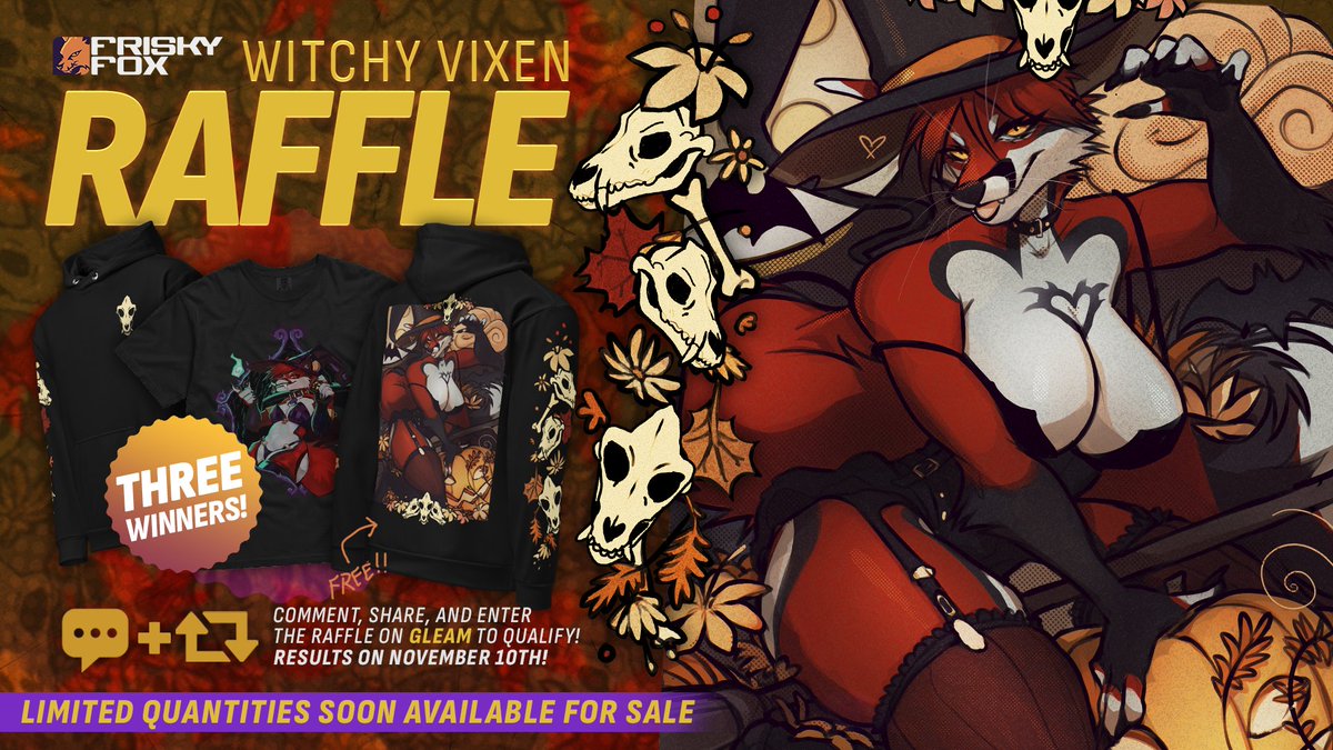 Victoria wasn't satisfied with one raffle, so someone here's getting a hoodie and shirt combo with her pretty face (she threatened us with 'sexy witchcraft' if we don't run it, though we're not sure what that does)

Ends November 10th, check replies to join. Happy Halloween!