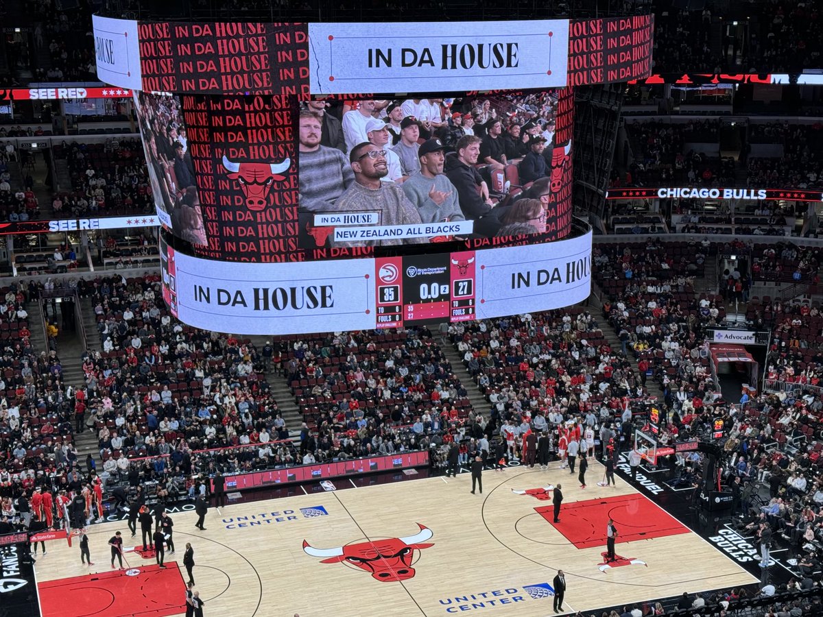 Things I probably didn’t expect to see. The All Blacks in Chicago for the Bulls game tonight. They play Ireland here this weekend.