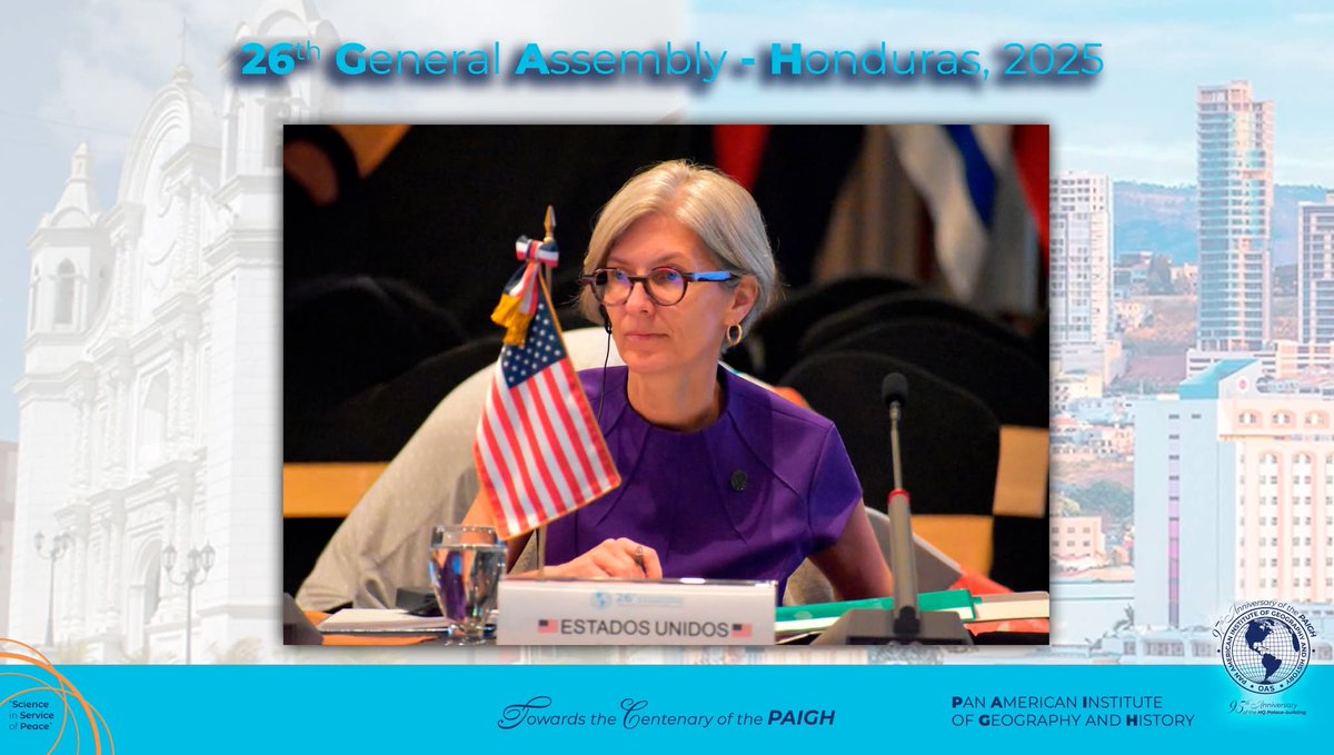 🌐During the 26th General Assembly of the Pan American Institute of Geography and History, held from October 15 to 17 in Tegucigalpa, Honduras, elections were held for the new PAIGH authorities. 

👉At this important assembly, Dr. Deirdre Dalpiaz Bishop, representative of the