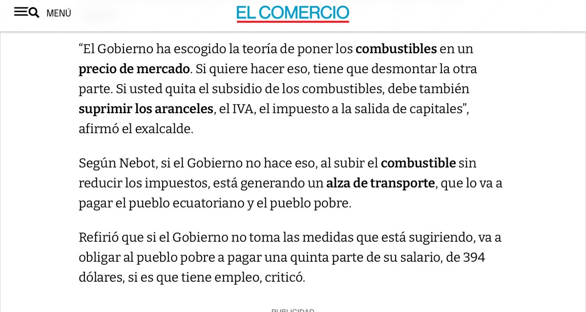 elinformante84's tweet image. 1) @jaimenebotsaadi Se opone a la disminución de #Asambleistas
2) En el paro del 2019 #Nebot se opuso a quitar el subsidio a los combustibles
3) Exigió a @lenin que si quitaba el subsidio, debía suprimir el #IVA, #ISD Y #ARANCELES..
4) #Nebot no quiere una nueva CONSTITUCIÓN…
