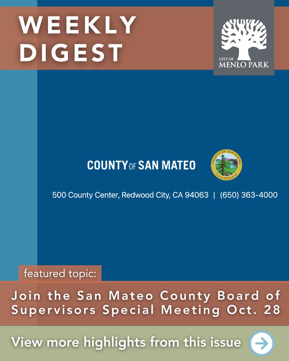 CityofMenloPark's tweet image. View this week’s #WeeklyDigest: publicinput.com/Email/g646841 and subscribe: publicinput.com/weeklydigest