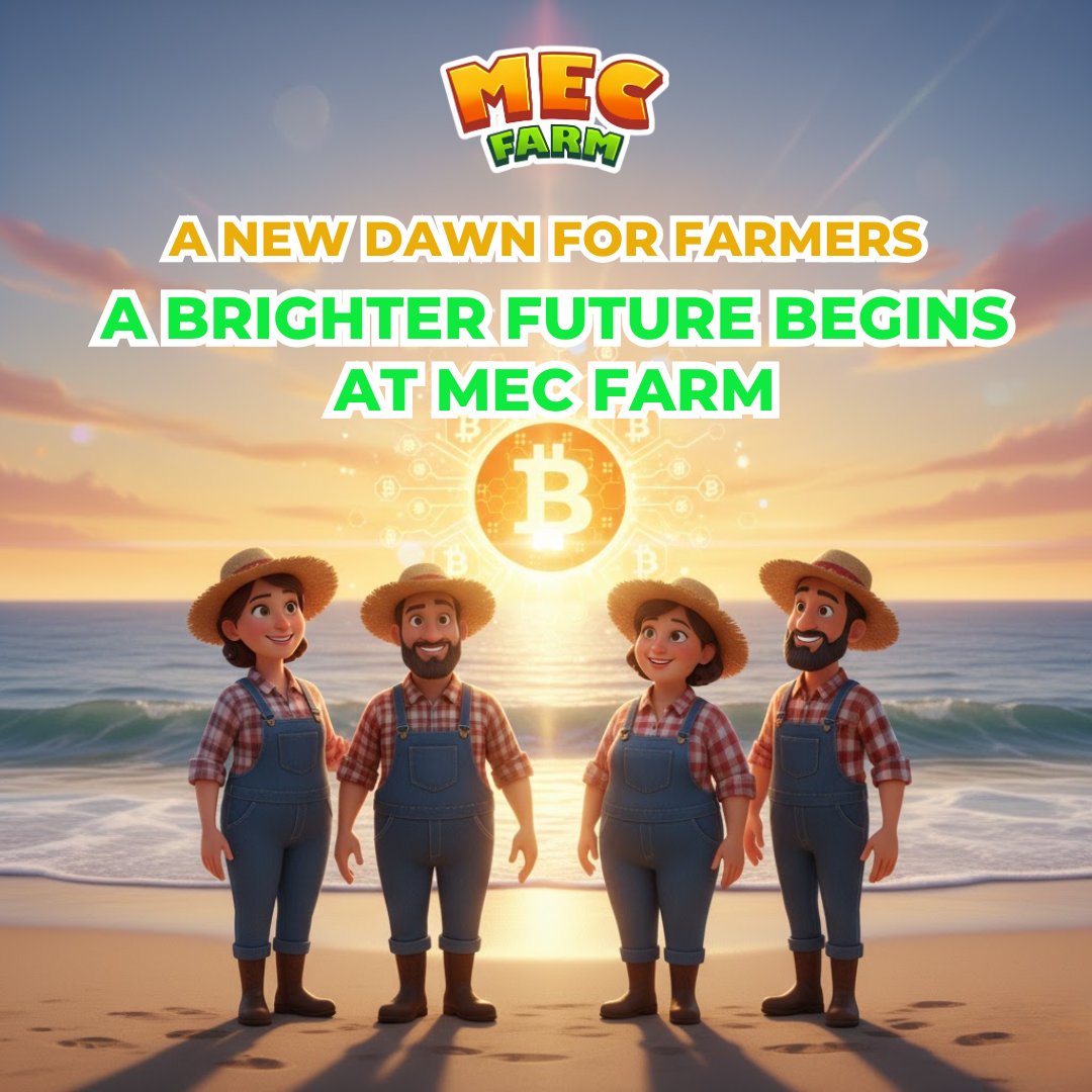 MECFarm's tweet photo. ☀️ A brighter future begins at MEC Farm —
where innovation grows, and every harvest brings new rewards. 🌾💎
.
.
.
#MECFarm #BrighterFuture #WhenFarmingBecomesMining #GameFi #PlayToEarn #CryptoGame #Web3Gaming #BlockchainGaming #NFTGame #DeFiFarm https://t.co/oi7IwOogub