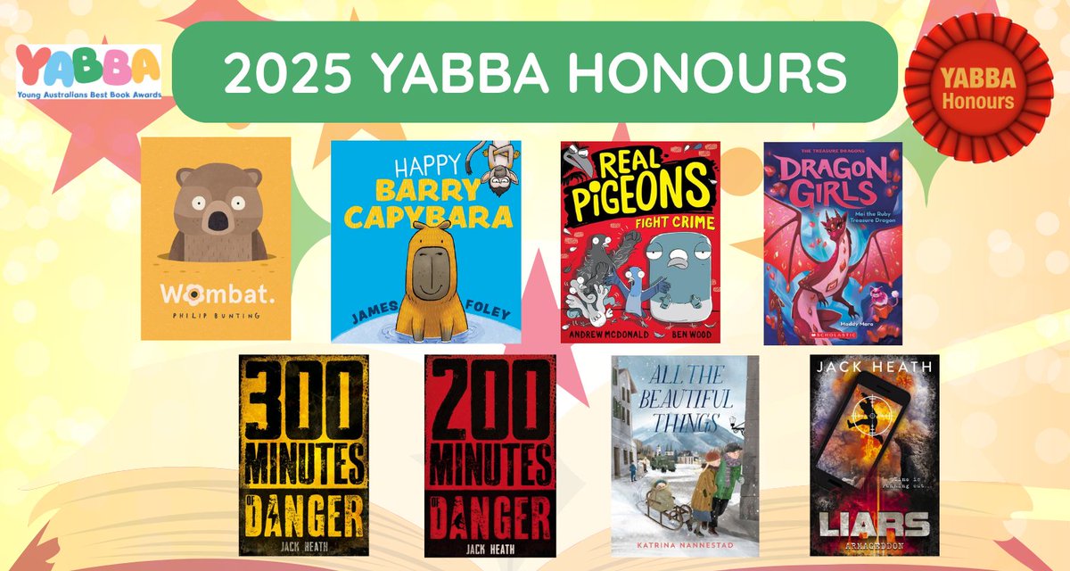 ⭐️Congratulations to the Honour books in the 2025 YABBA Awards!