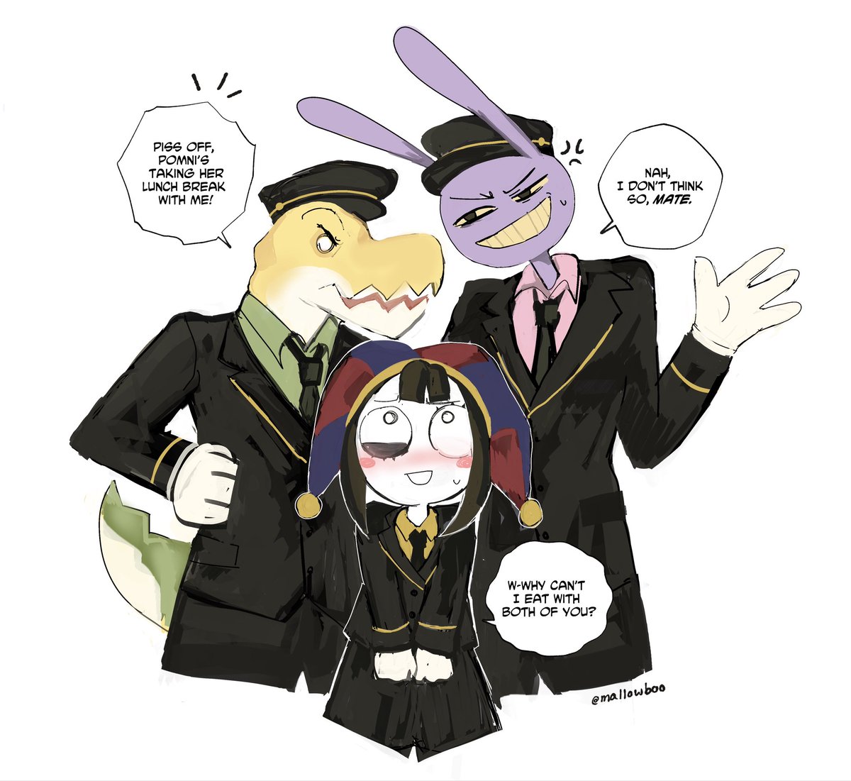 the boys are fighting again 
#tadc #funnybunny