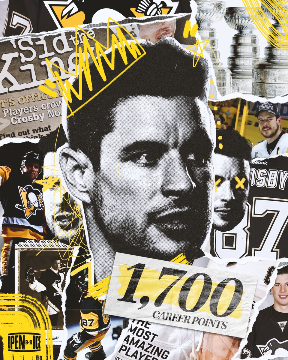 SIDNEY CROSBY IS OFFICIALLY THE 9TH PLAYER IN NHL HISTORY TO RECORD 1,700 CAREER POINTS 🔥