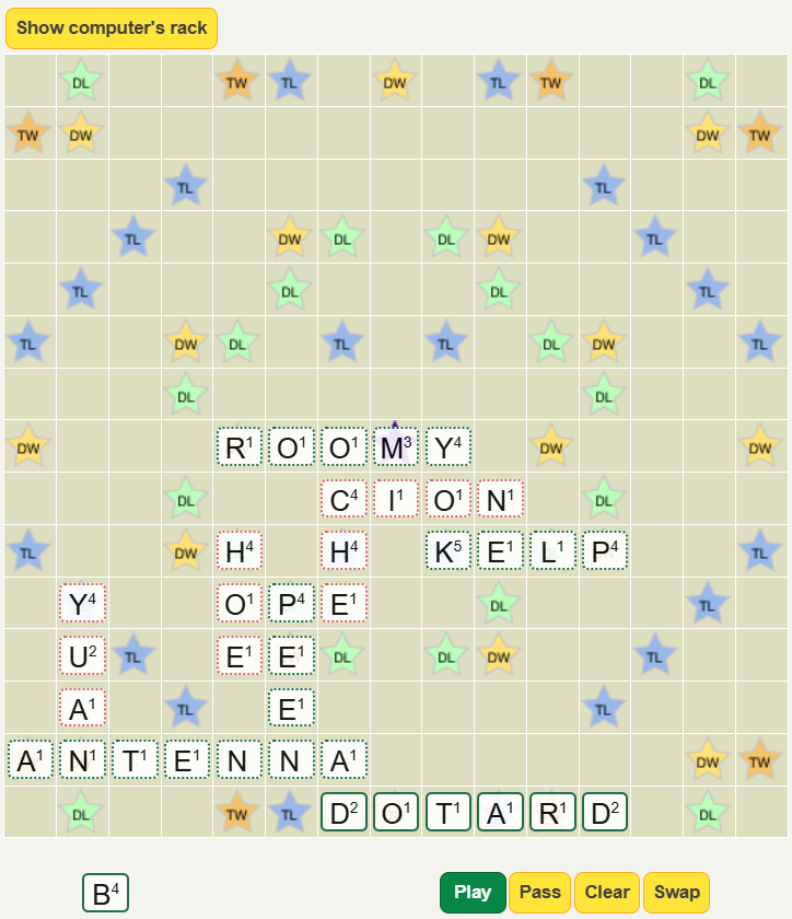 ReubenJAdams's tweet image. I have Kim Jon Un&apos;s 2017 taunting of Donald Trump to thank for my 63 Scrabble points.