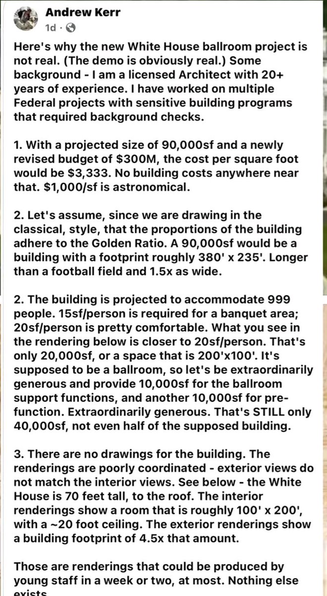Trump’s ballroom construction is just a money laundering scheme.