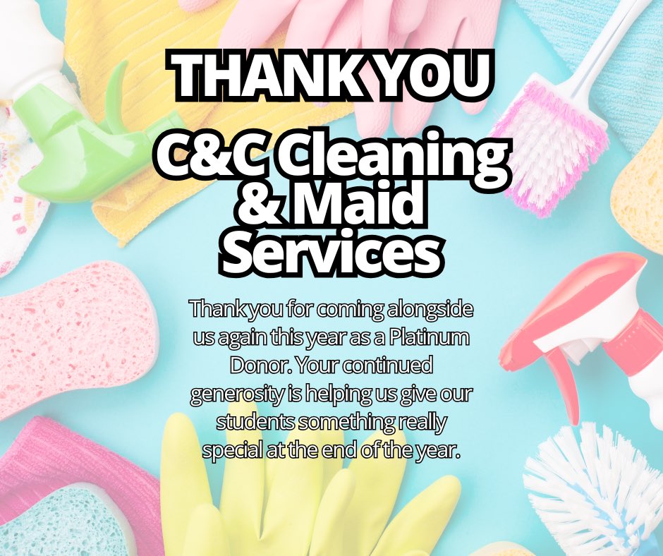 MapleCrestSTEM's tweet image. We are incredibly grateful to C&amp;amp;C Cleaning &amp;amp; Maid Services for their generous support of our school AGAIN this year! Thanks to their kindness, we are able to make our end-of-the-year rewards and trips extra special for our deserving students! ❤️💙