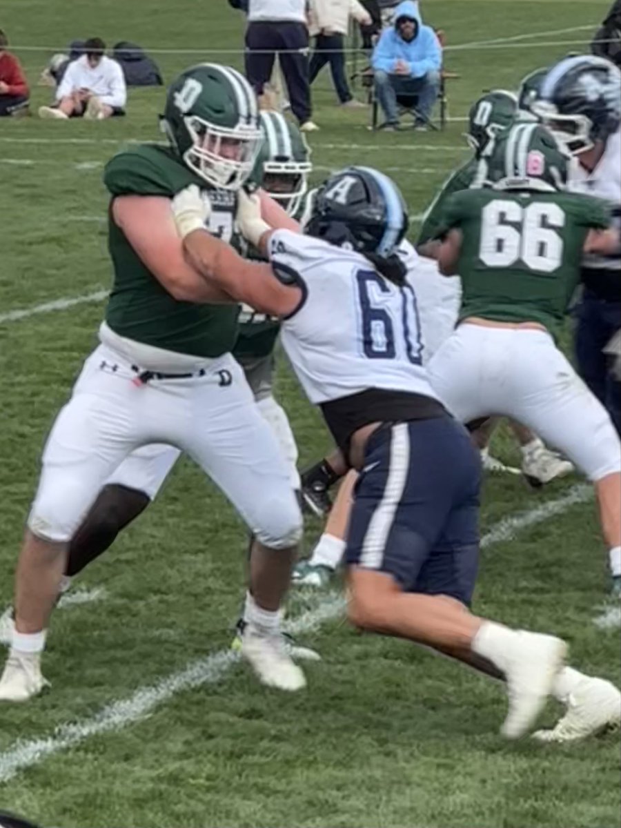 A hard-fought win by <a href="/DABigGreenFB/">Deerfield Academy Football</a>, especially with so many starters injured. Great <a href="/Deerfield/">Deerfield</a> grit! And #73 <a href="/CormacAMcDowell/">Cormac McDowell</a> stepped up big time in his newest role of Right Tackle. #GoGreen!