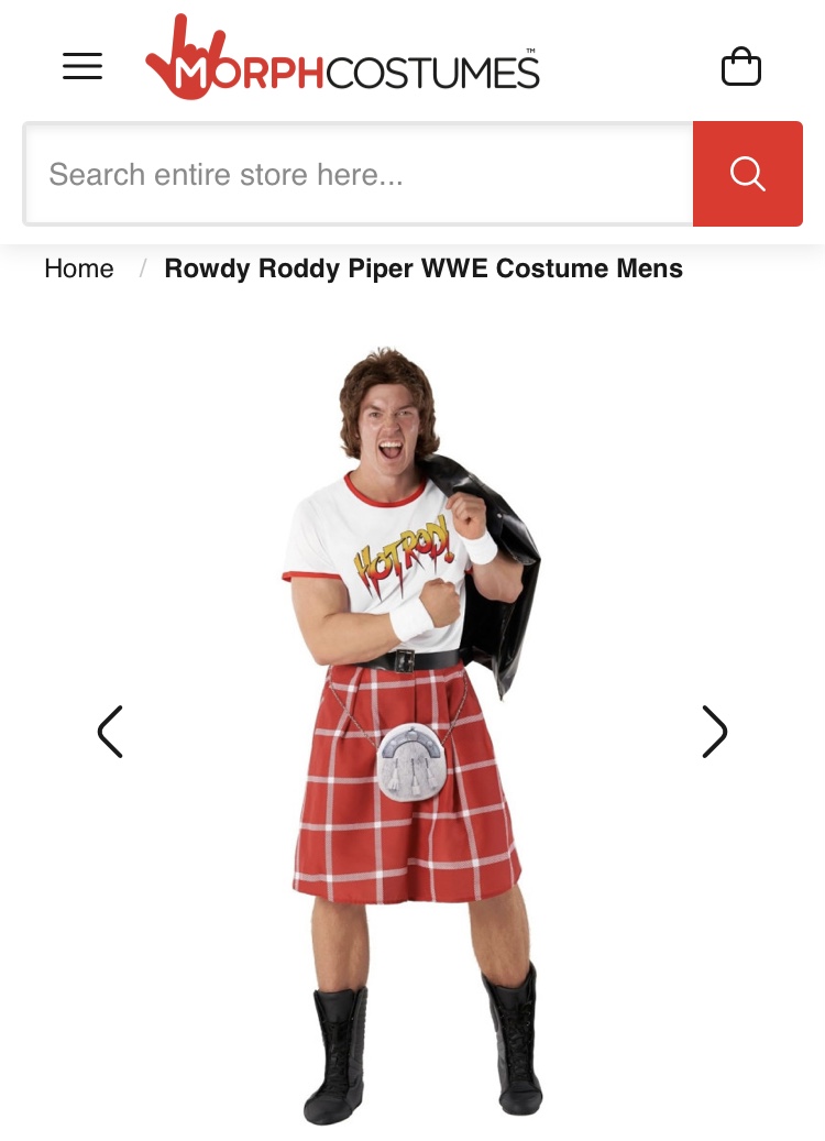 Rowdy Roddy Piper (@r_roddy_piper) on Twitter photo Rowdy Roddy Piper costume!
#HotRod #RoddyPiper
#ForeverRowdy
Available at:
morphsuits.com/roddy-piper-co… Rowdy Roddy Piper costume!
#HotRod #RoddyPiper
#ForeverRowdy
Available at:
morphsuits.com/roddy-piper-co…