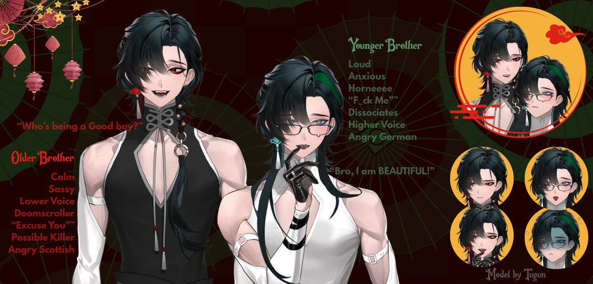 🎮 If they'd be in a Dating Sim, who'd you choose? 💋
❤️ Maybe the Calmer one that praises you?
💚 Or the Gremlin that keeps you awake at night?

Me &amp; My Brother #Veee07 had fun twinning once more as the "Dating Sim Twins" as Chat called them❤️‍🔥

#GERVTuber #ENGVTuber